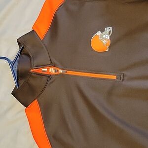 NFL Cleveland Browns Quarter Zip Sweatshirt M LIKE NEW